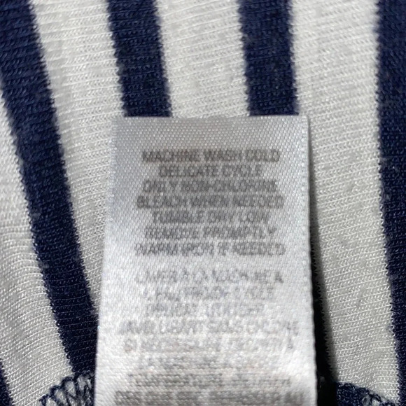 SPLENDID cardigan open front long sleeve button tabs 2 pockets navy white size L - Picture 8 of 14